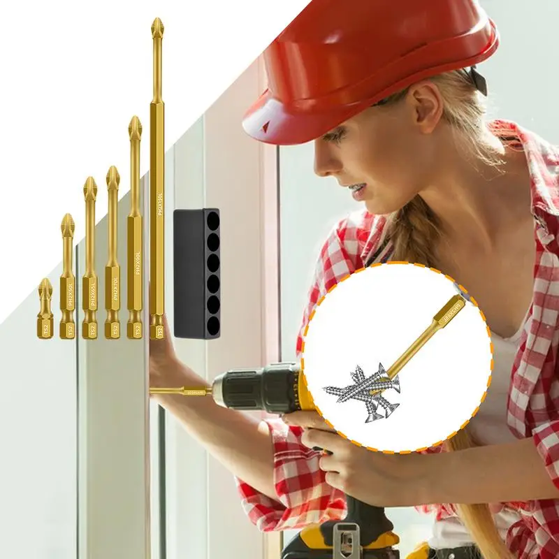 High Magnetic Screwdriver Drill Bit Set S2 Power Bits Set For 6 Multi-Functional Screwdriver Drills For Woodworking Automotive
High Magnetic Screwdriver Drill Bit Set S2 Power Bits Set For 6 Multi-Functional Screwdriver Drills For Woodworking Automotive