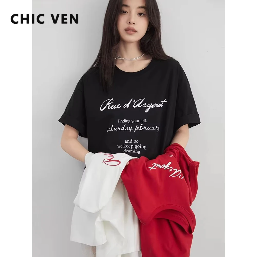 Женские футболки CHIC VEN, свободные повседневные футболки с круглым вырезом, новые футболки с короткими рукавами, женский топ с буквенным принтом, весна-лето, одежда 2025 г.
Женские футболки CHIC VEN, свободные повседневные футболки с круглым вырезом, новые футболки с короткими рукавами, женский топ с буквенным принтом, весна-лето, одежда 2025 г.