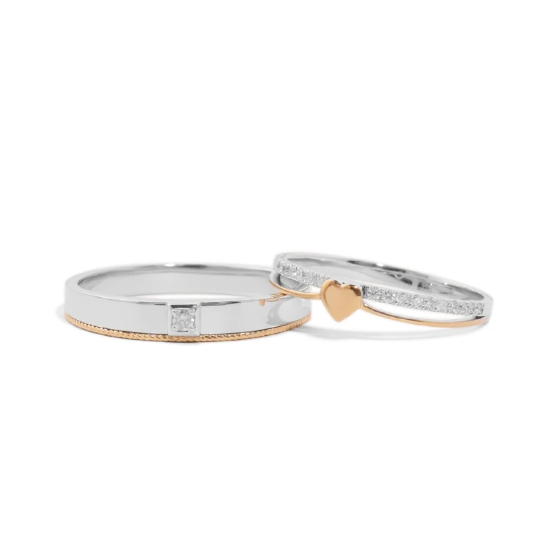 Pure100% 18K/14K/9K Gold Natural Diamond 'Heart Embrace' Design Unisex Couple Wedding & Engagement Ring Set for Men and Women
Pure100% 18K/14K/9K Gold Natural Diamond 'Heart Embrace' Design Unisex Couple Wedding & Engagement Ring Set for Men and Women
