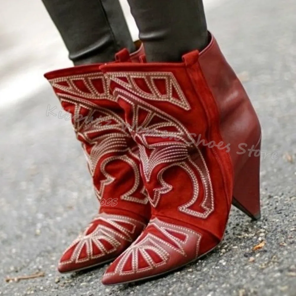 Totem Ankle Boots Genuine Leather Mixed Color Slip-On Novelty Fashion Concise Luxury Women Shoes Pointed Toe Spike Heels Newest
Totem Ankle Boots Genuine Leather Mixed Color Slip-On Novelty Fashion Concise Luxury Women Shoes Pointed Toe Spike Heels Newest