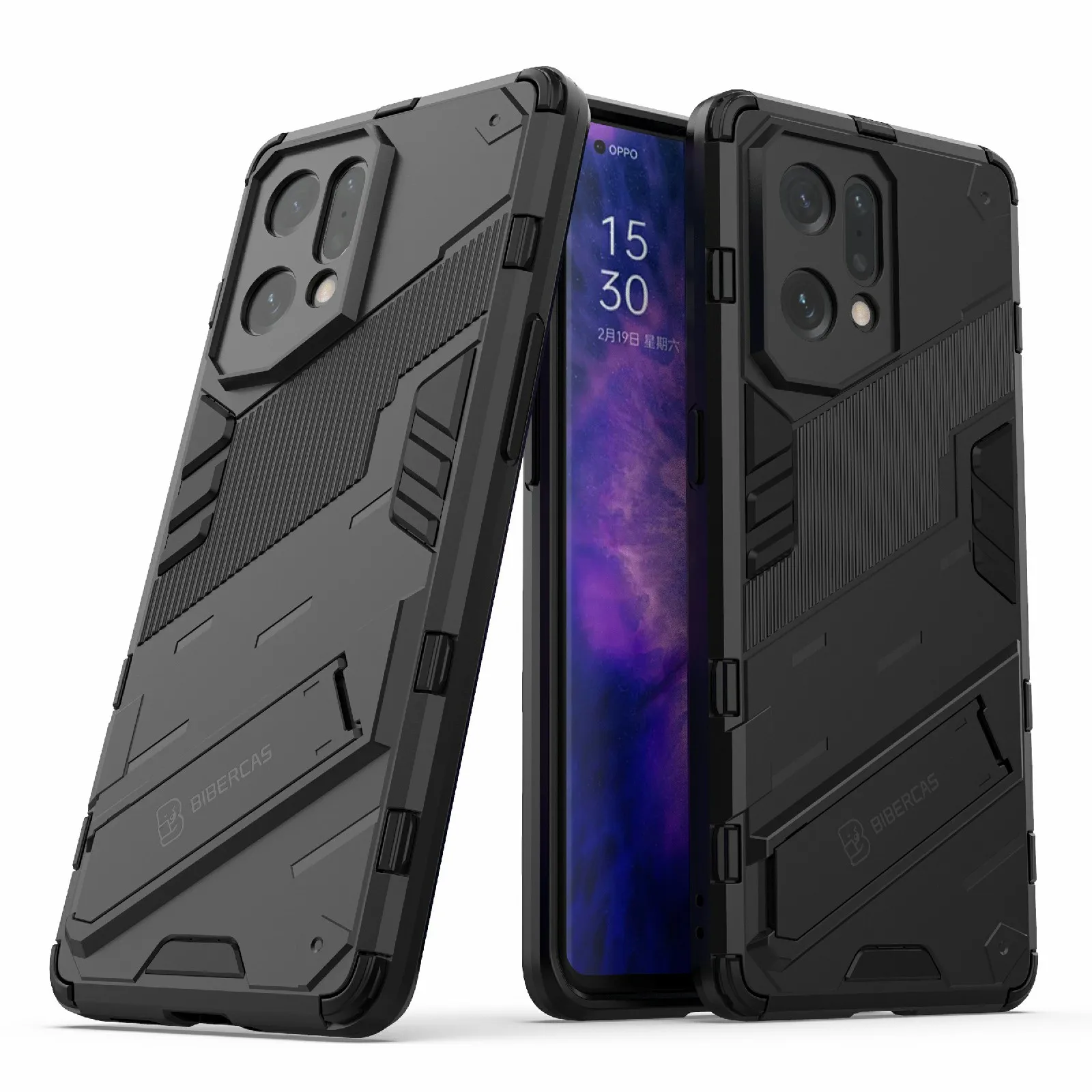 For Oppo Find X5 Well-protected Anti-scratch Hard PC + Soft TPU Cell Phone Case Kickstand Cover - Black
For Oppo Find X5 Well-protected Anti-scratch Hard PC + Soft TPU Cell Phone Case Kickstand Cover - Black