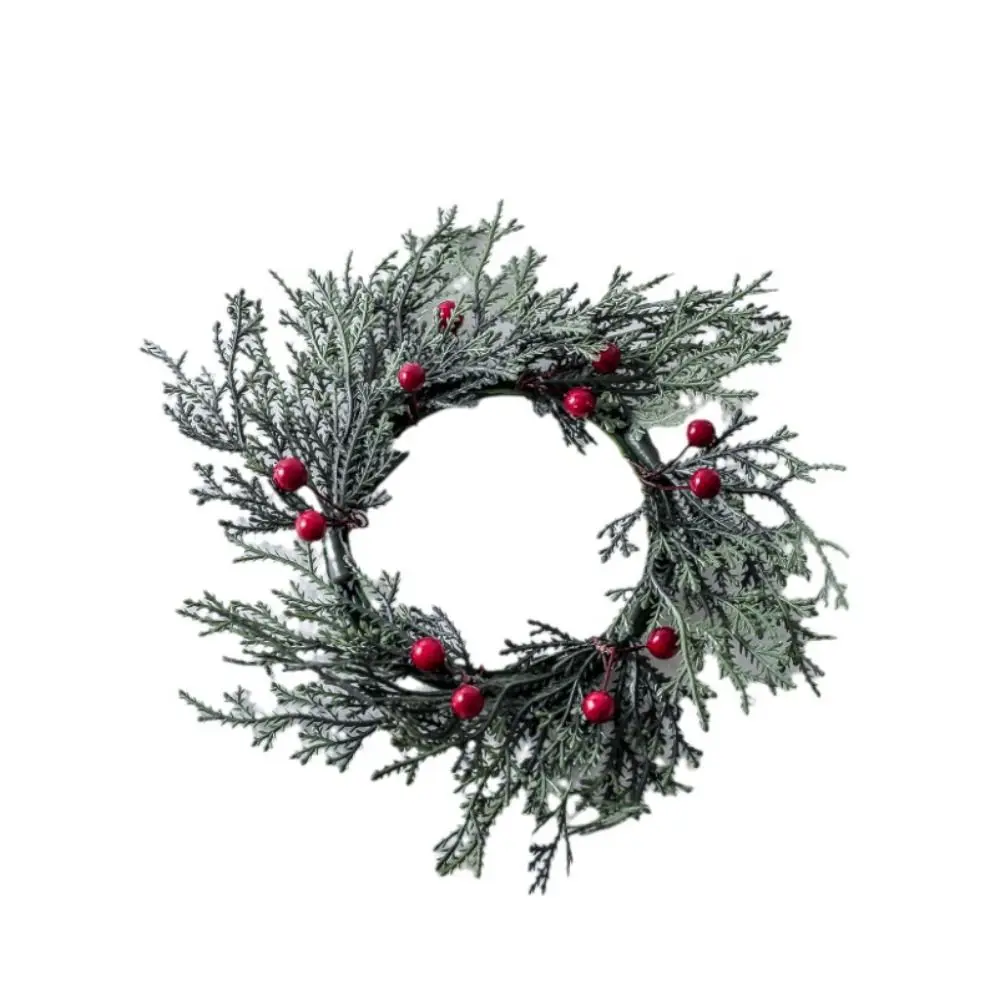 20cm Christmas Candlestick Wreath DIY Elegant Simulation Pine Branch Handmade Red Berry Candle Wreaths
20cm Christmas Candlestick Wreath DIY Elegant Simulation Pine Branch Handmade Red Berry Candle Wreaths