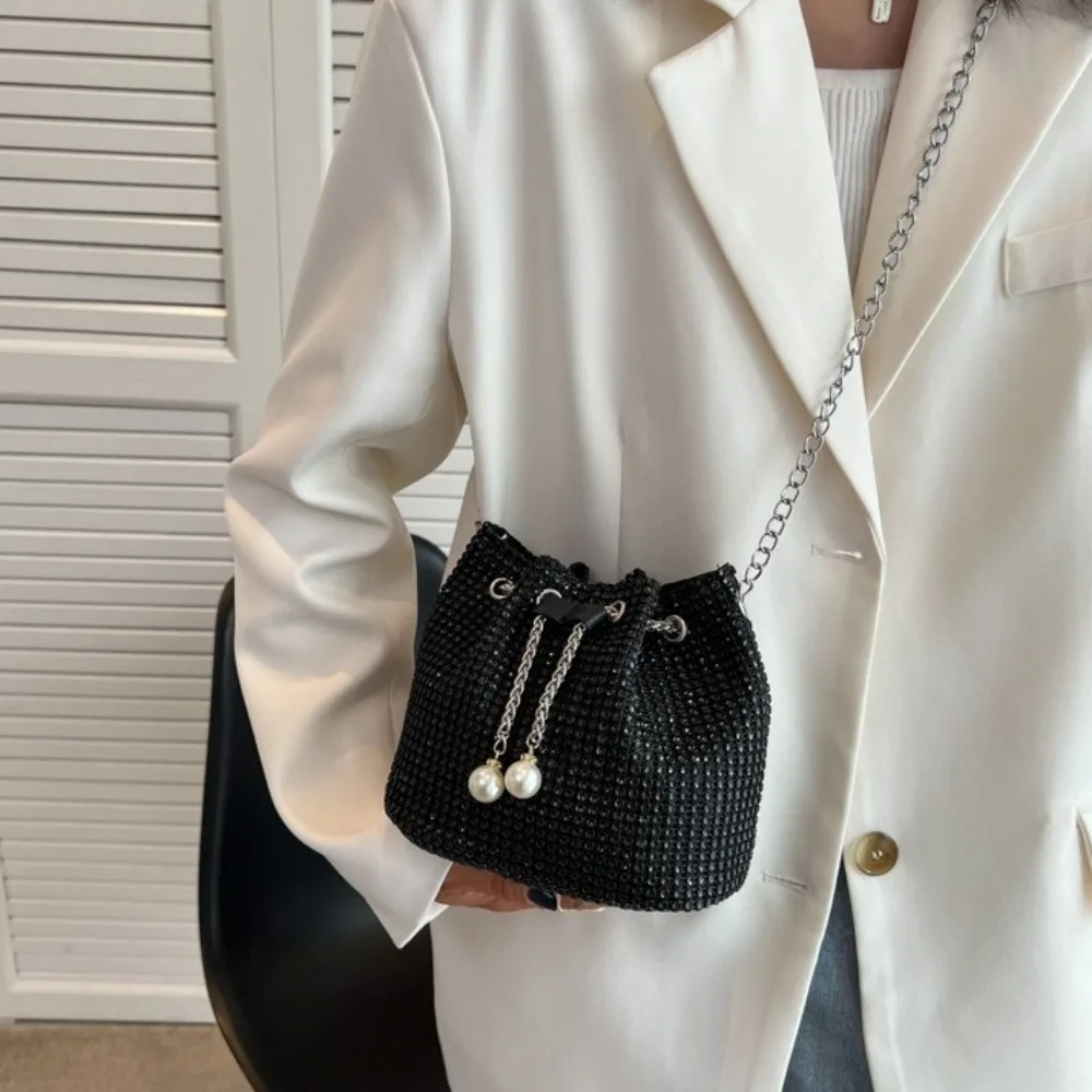 Shiny Evening Banquet Bag Korean Style Small Purse Rhinestone Shoulder Bag Bucket Bag Handbag Drawstring Crossbody Bag Wedding
Shiny Evening Banquet Bag Korean Style Small Purse Rhinestone Shoulder Bag Bucket Bag Handbag Drawstring Crossbody Bag Wedding