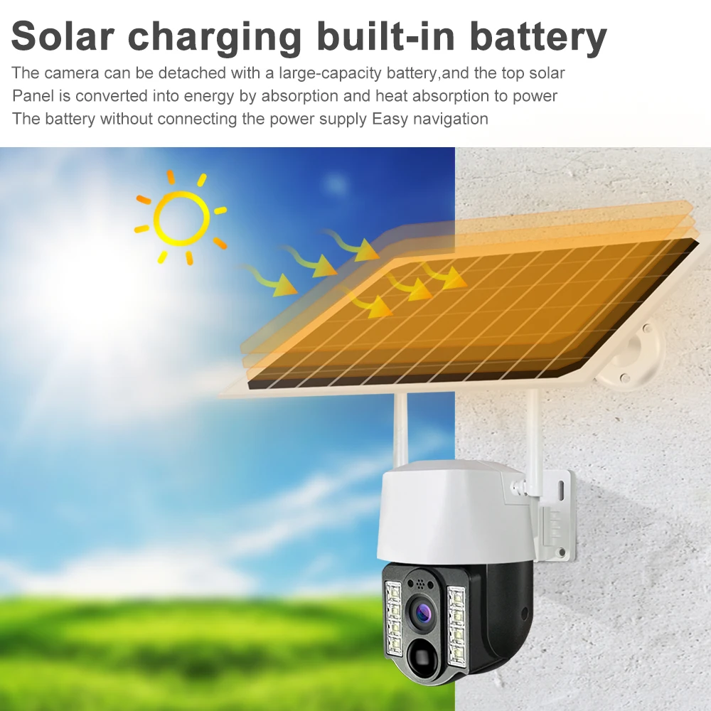 V380 6MP Low Power pir Solar Security Camera WiFi Wireless Outdoor CCTV Security Protection Monitor
V380 6MP Low Power pir Solar Security Camera WiFi Wireless Outdoor CCTV Security Protection Monitor