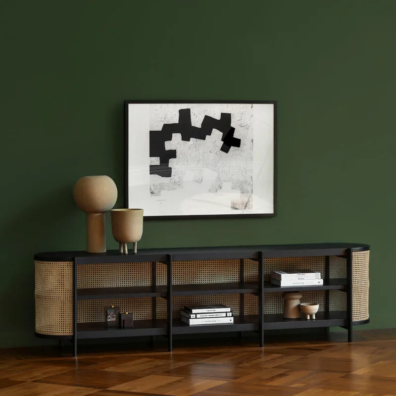 Nordic retro solid wood TV cabinet natural rattan living room wabi wind storage floor cabinet locker home
Nordic retro solid wood TV cabinet natural rattan living room wabi wind storage floor cabinet locker home