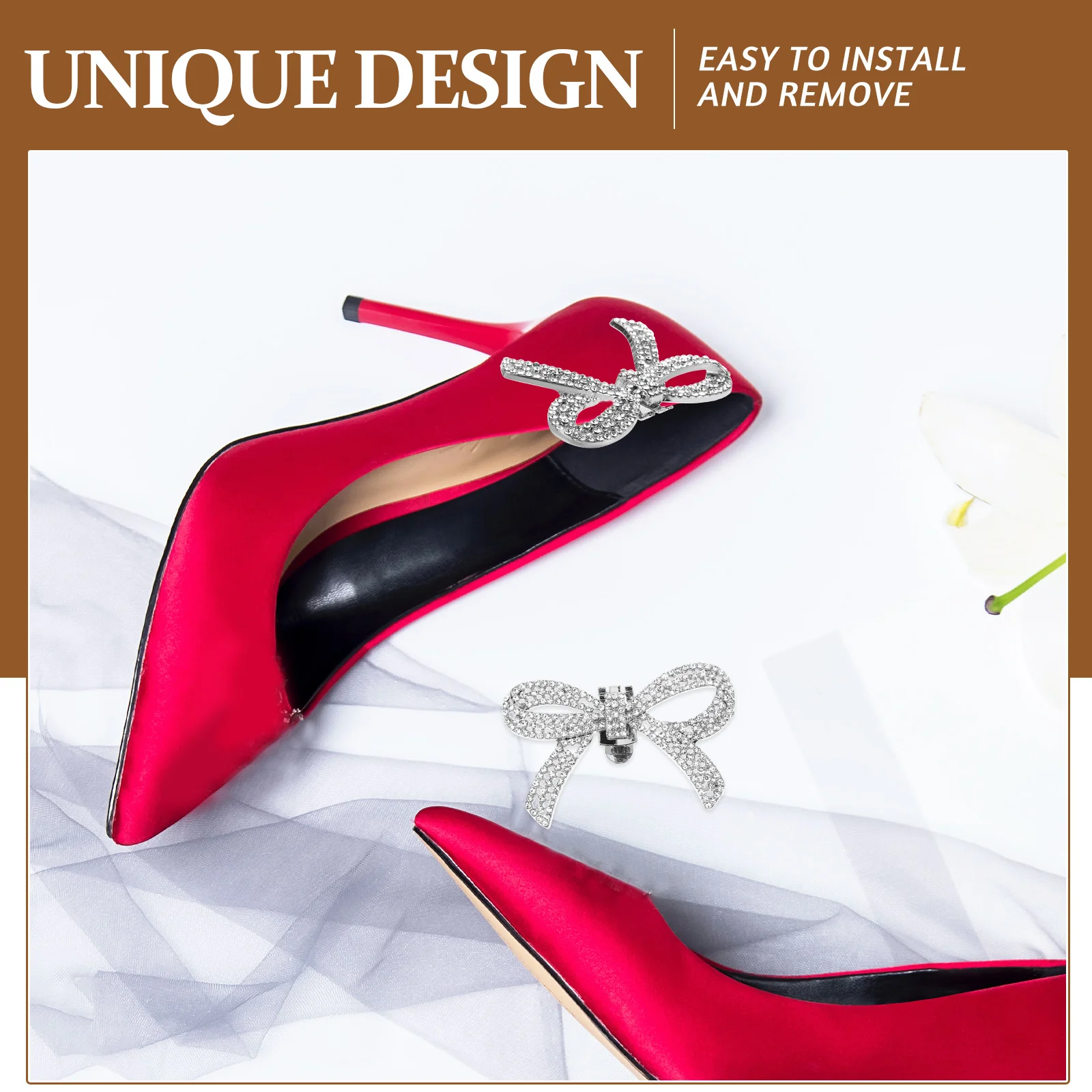 1 Pair Removable Rhinestone Shoe Buckles Decorative Clips Wedding Party Charms Bow Design Alloy Shoe Clips For Women High Heels
1 Pair Removable Rhinestone Shoe Buckles Decorative Clips Wedding Party Charms Bow Design Alloy Shoe Clips For Women High Heels