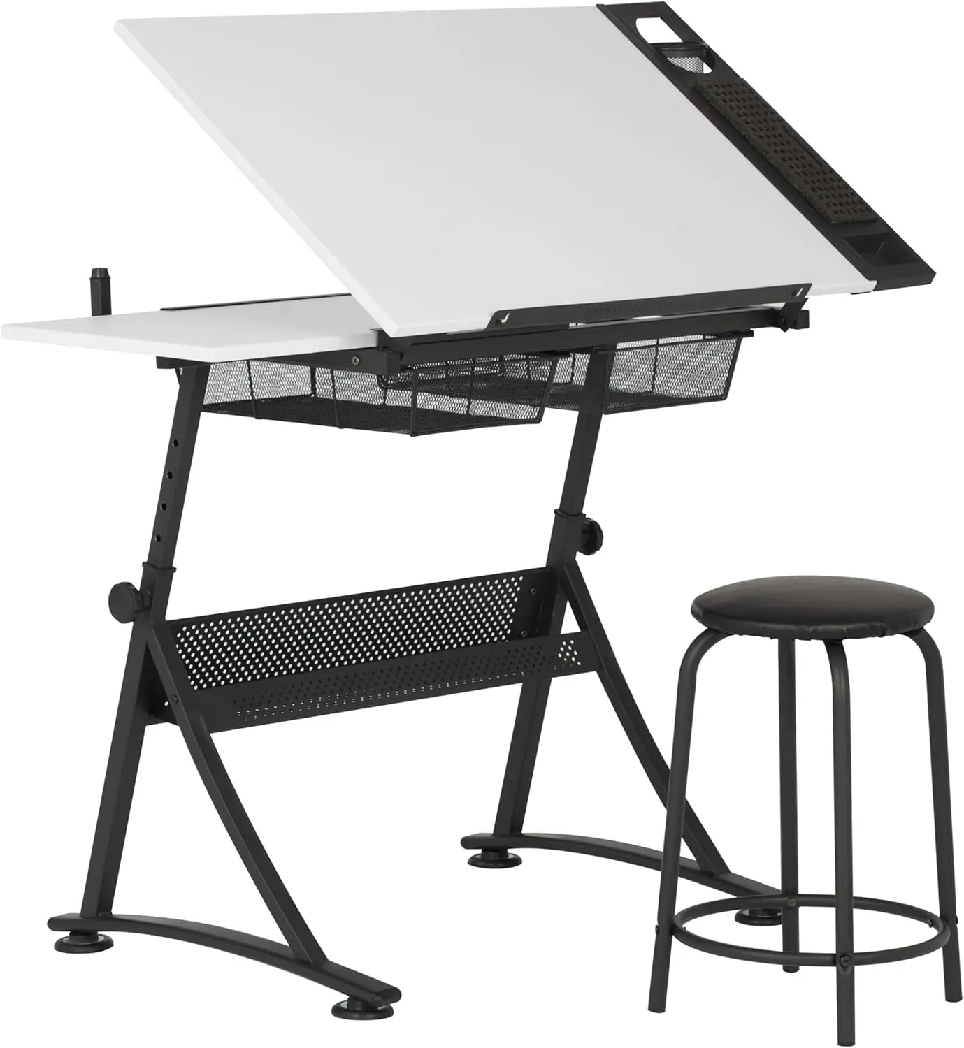 Fusion Drafting Table With Stool, Height Adjustable Desk With Tilt Top, Charcoal / White
Fusion Drafting Table With Stool, Height Adjustable Desk With Tilt Top, Charcoal / White