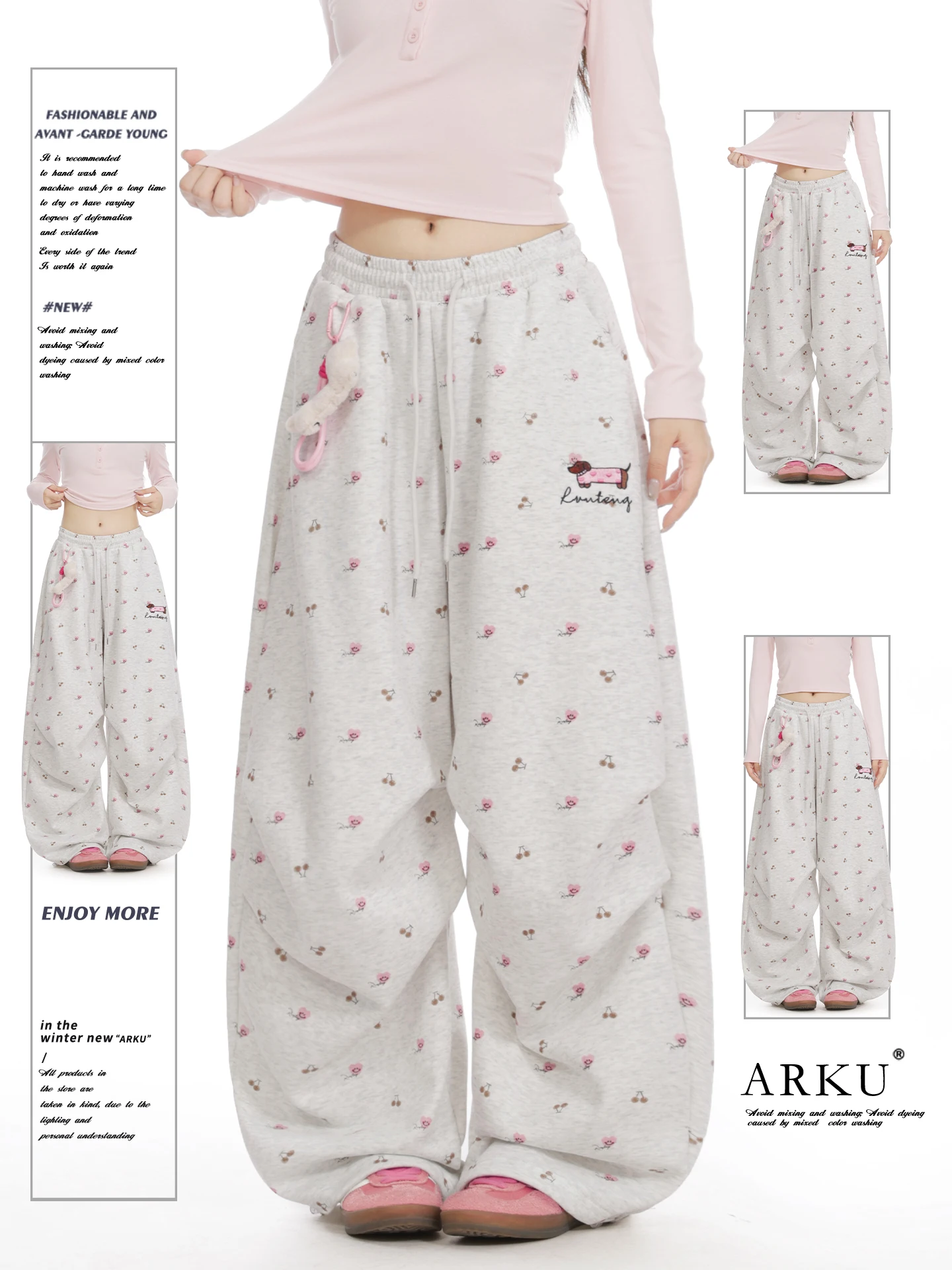 Casual Loose Women's Wide Leg Pants Embroidered Floral Natural Waist Cotton Polyester Blend Comfortable Loose Sausage Dog
Casual Loose Women's Wide Leg Pants Embroidered Floral Natural Waist Cotton Polyester Blend Comfortable Loose Sausage Dog