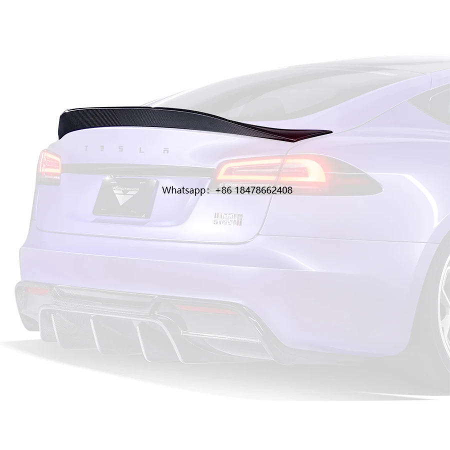 V Type Dry Carbon Fiber Rear Spoiler Rear Wing Duck Tail Aero Body Kit for Model S 2022-2024
V Type Dry Carbon Fiber Rear Spoiler Rear Wing Duck Tail Aero Body Kit for Model S 2022-2024
