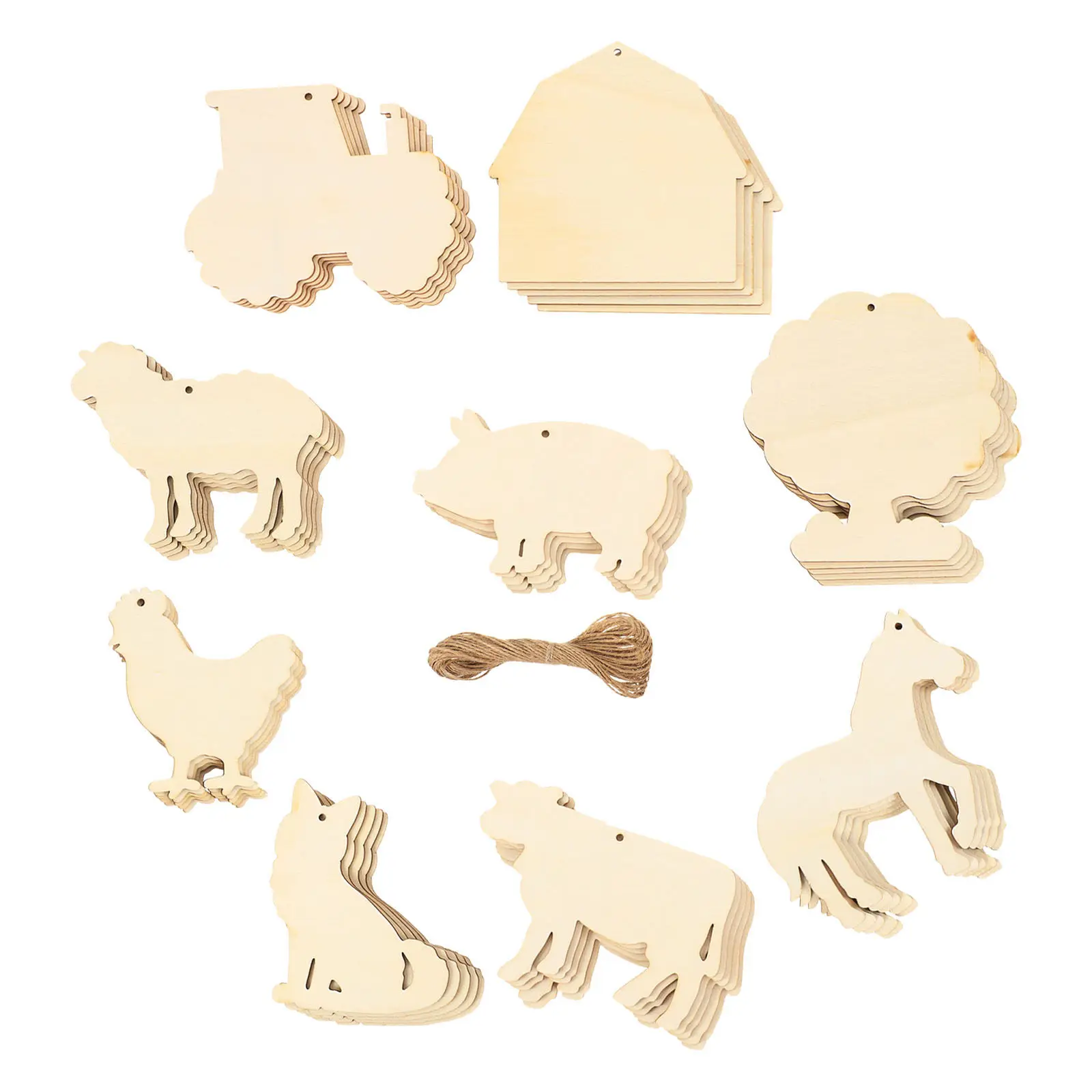 45Pcs Blank DIY Wooden Cutouts Farm Theme Lightweight Smooth Unfinished Wood Slices for Kids Graffiti Painting Craft Activities
45Pcs Blank DIY Wooden Cutouts Farm Theme Lightweight Smooth Unfinished Wood Slices for Kids Graffiti Painting Craft Activities
