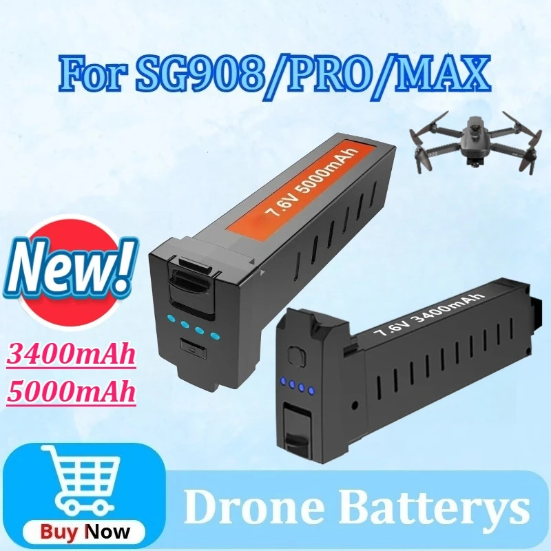 Newly Upgraded Large Capacity Drone for SG908 MAX Drone Accessory 7.6V 3400mAh/5000mAh for SG908MAX SG908PRO SG908 Drone
Newly Upgraded Large Capacity Drone for SG908 MAX Drone Accessory 7.6V 3400mAh/5000mAh for SG908MAX SG908PRO SG908 Drone