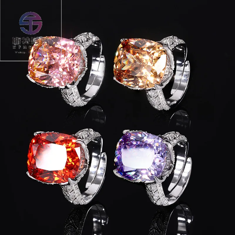 Retro Platinum Plated Fine Gemstone 14*16 Square Zircon Ring Fashionable Bird's Nest Cut for Women
Retro Platinum Plated Fine Gemstone 14*16 Square Zircon Ring Fashionable Bird's Nest Cut for Women