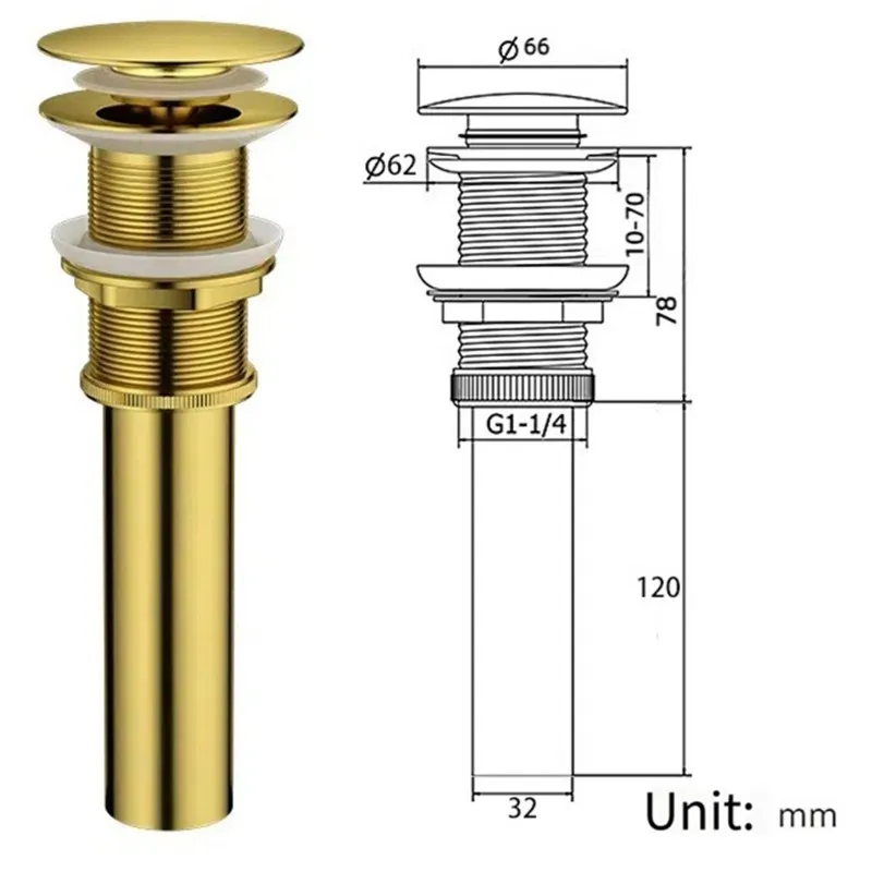 ABUG-For -Up Drain Stopper Gold Stainless Steel Replacement Part
ABUG-For -Up Drain Stopper Gold Stainless Steel Replacement Part