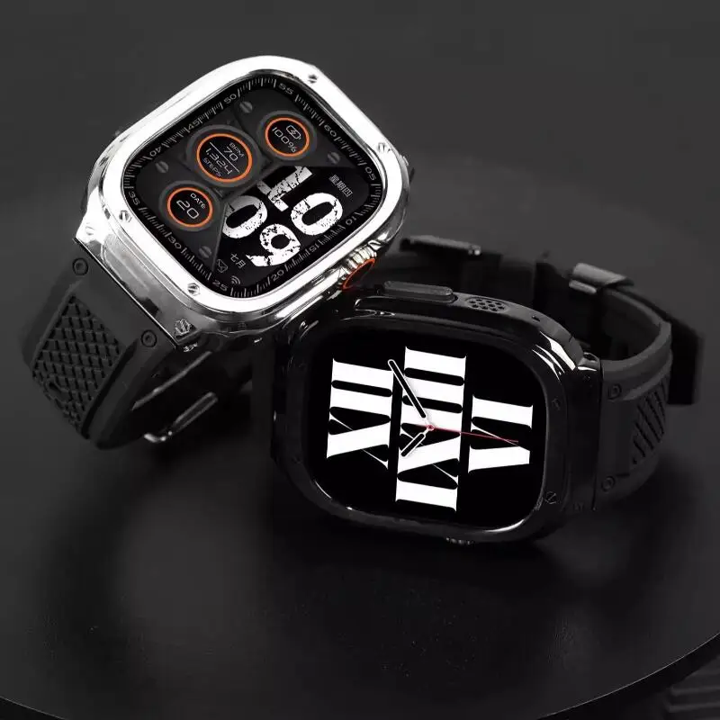Чехол + ремешок для Apple Watch Ultra 3/2/1 49 мм, металлический силиконовый ремешок для iWatch Series 11 10 9 8 5 4 SE3 46 45 44 42 41 40 38 мм
Чехол + ремешок для Apple Watch Ultra 3/2/1 49 мм, металлический силиконовый ремешок для iWatch Series 11 10 9 8 5 4 SE3 46 45 44 42 41 40 38 мм
