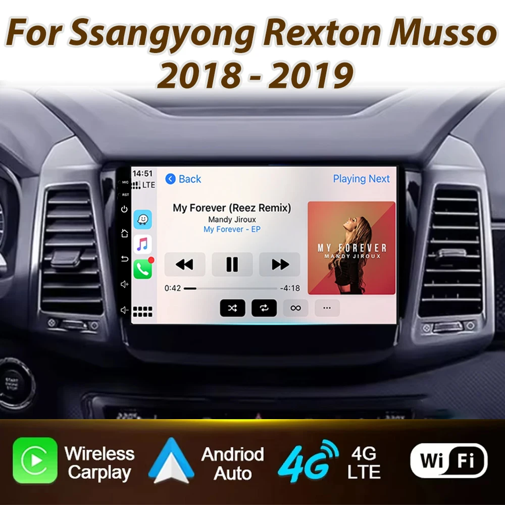 Автомобильный радиоприемник для Ssangyong Rexton Musso 2018-2019, мультимедийный видеоплеер, GPS-навигация, головное устройство без 2din DVD, QLED, экран, стерео
Автомобильный радиоприемник для Ssangyong Rexton Musso 2018-2019, мультимедийный видеоплеер, GPS-навигация, головное устройство без 2din DVD, QLED, экран, стерео