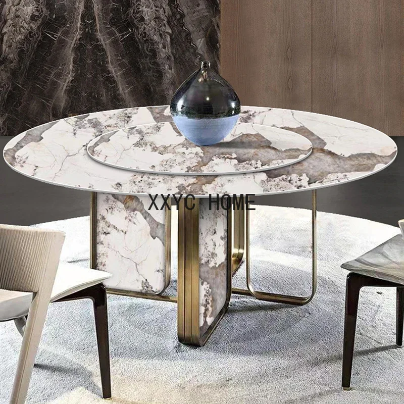 Luxury Slate Dining Table And Chair Combination Household Small Apartment Round Table Minimalist Restaurant Moveis Furniture
Luxury Slate Dining Table And Chair Combination Household Small Apartment Round Table Minimalist Restaurant Moveis Furniture