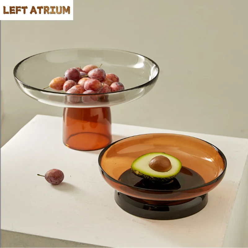 Modern Color Blocking Art Glass Tray, Fruit Tray, High Leg Striped Storage Tray, Glass Container, Living Room Decoration
Modern Color Blocking Art Glass Tray, Fruit Tray, High Leg Striped Storage Tray, Glass Container, Living Room Decoration