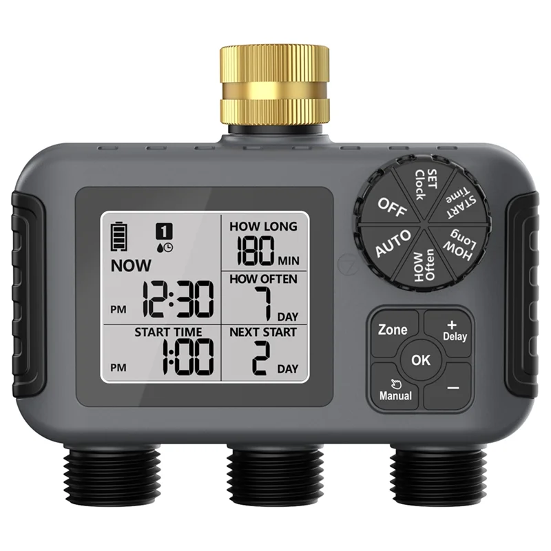 AB66-Water Timer Irrigation System 3-Outlet Digital Garden Sprinkler Programmer Automatic Watering Tools
AB66-Water Timer Irrigation System 3-Outlet Digital Garden Sprinkler Programmer Automatic Watering Tools