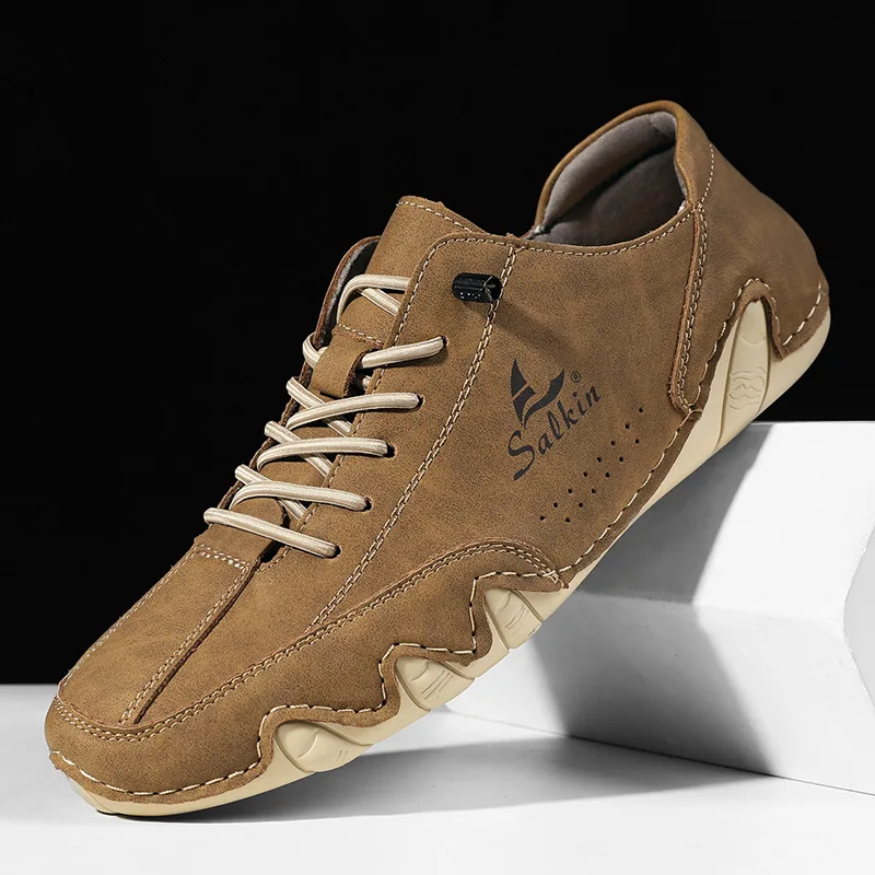 Men's Leather Casual Shoes with Simple Rubber Sole, Soft and Comfortable Leather Surface, Youth Lace Up Men's Leather Shoes
Men's Leather Casual Shoes with Simple Rubber Sole, Soft and Comfortable Leather Surface, Youth Lace Up Men's Leather Shoes