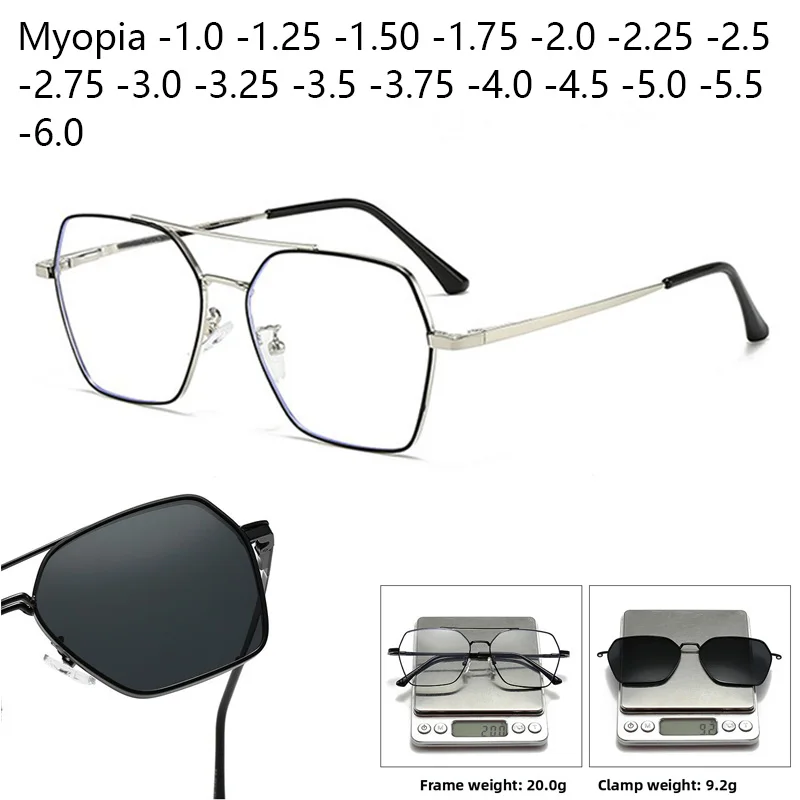 2+1 Prescription Glasses Polarizing Plate For Myopia -0.5 to -10 Men Women Cat Eye Magnetic Sunglasses Clip Shortsighted
2+1 Prescription Glasses Polarizing Plate For Myopia -0.5 to -10 Men Women Cat Eye Magnetic Sunglasses Clip Shortsighted