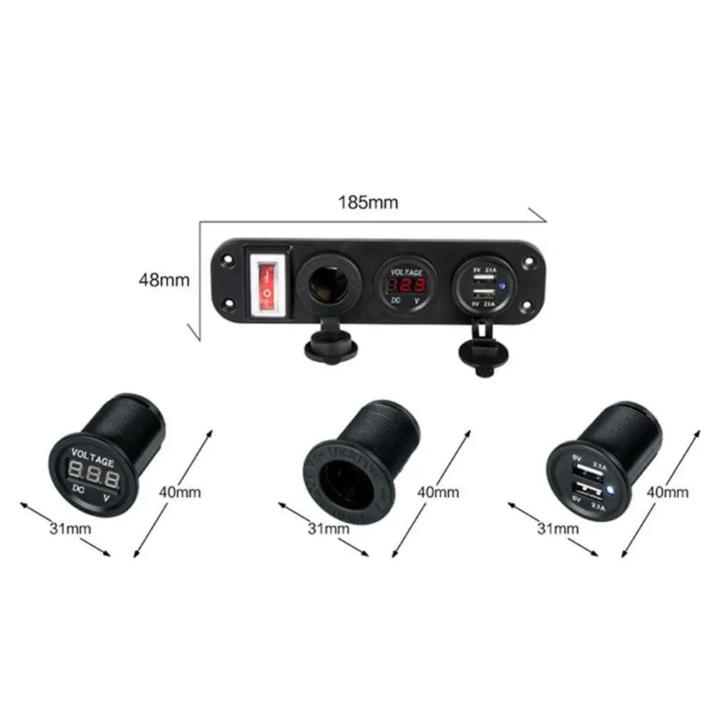 Practical Portable Car charger 4 in 1 Digital Interior Parts Replacement Voltmeter With Switch Accessories Auto
Practical Portable Car charger 4 in 1 Digital Interior Parts Replacement Voltmeter With Switch Accessories Auto