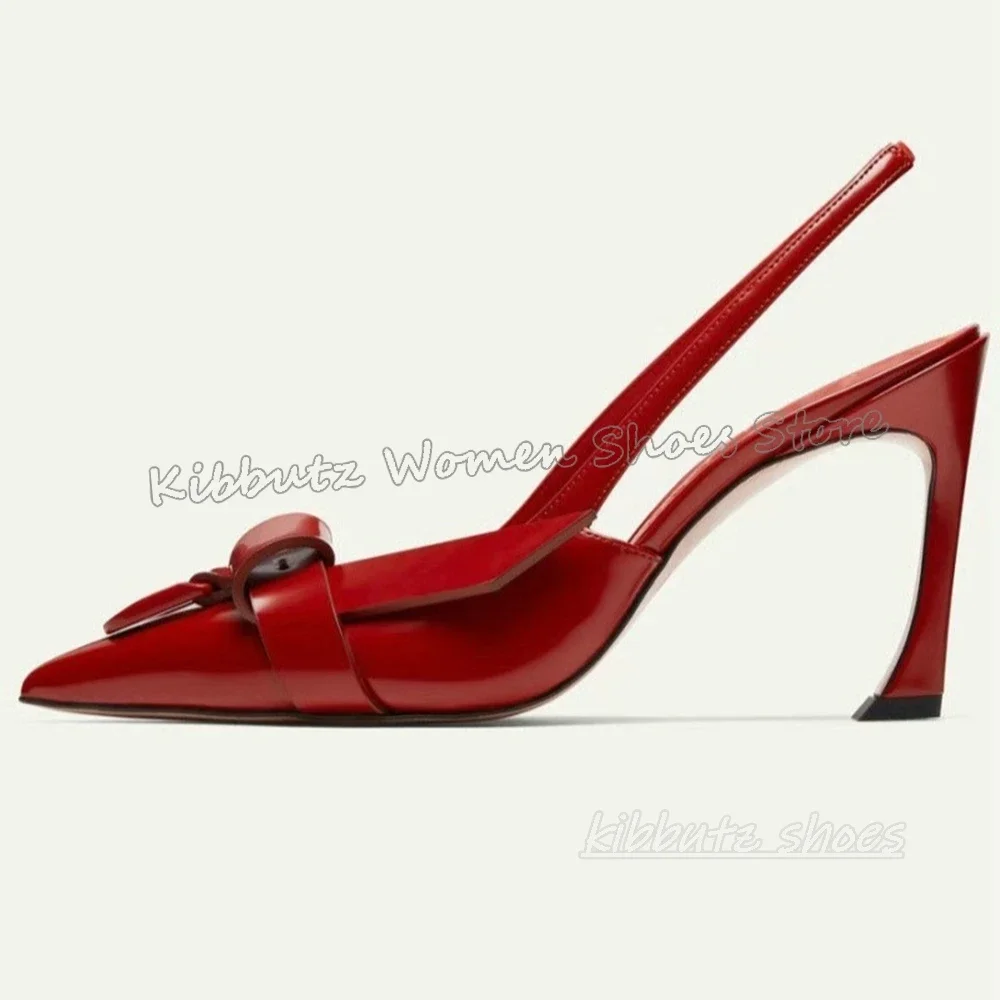 Knots Pumps Pointed Toe Strange High Heel One Word Belt Slip-On Leather Solid Color Women Shoes New Fashion Elegant Concise New
Knots Pumps Pointed Toe Strange High Heel One Word Belt Slip-On Leather Solid Color Women Shoes New Fashion Elegant Concise New