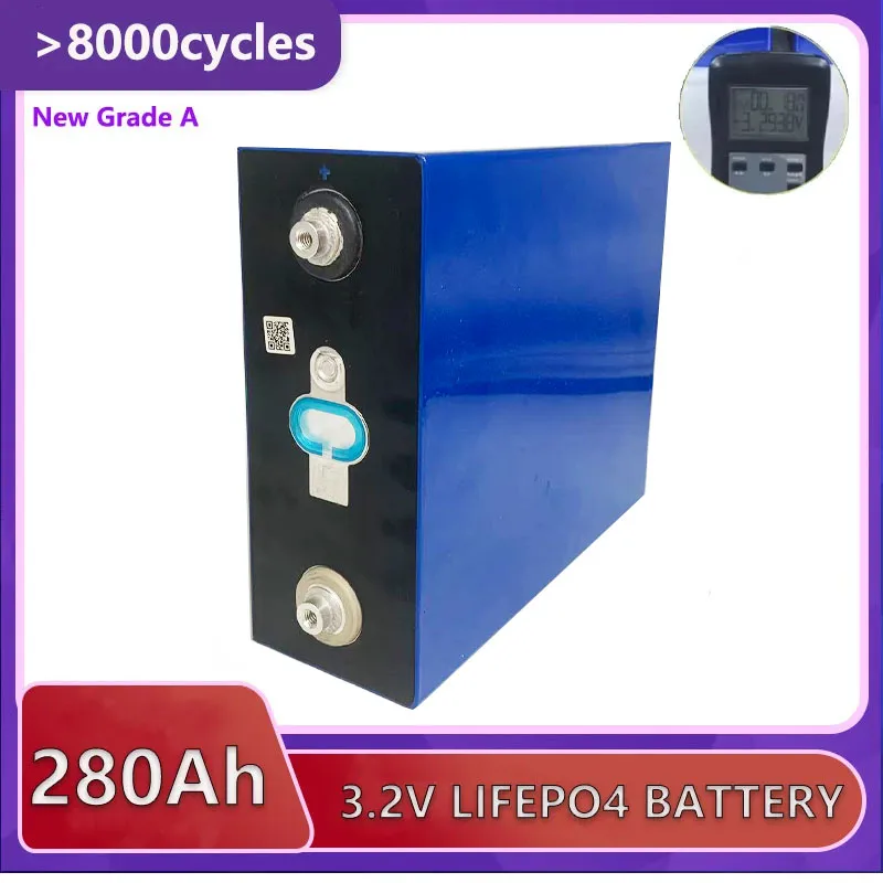 3.2V 280Ah Batteries New Grade A Lifepo4 Rechargeable Battery 12V 24V 48V Solar Prismatic Lithium Iron Phosphate Cells
3.2V 280Ah Batteries New Grade A Lifepo4 Rechargeable Battery 12V 24V 48V Solar Prismatic Lithium Iron Phosphate Cells