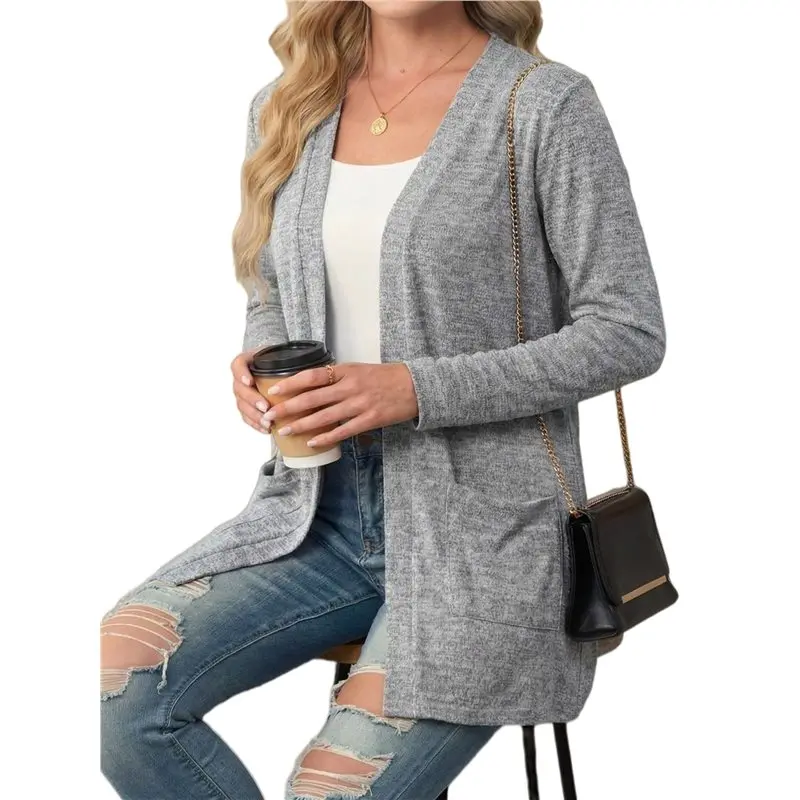 CYL-Cardigan Sweaters For Women Casual Open Front Long Sleeve Knit Coat With Pockets Trendy
CYL-Cardigan Sweaters For Women Casual Open Front Long Sleeve Knit Coat With Pockets Trendy