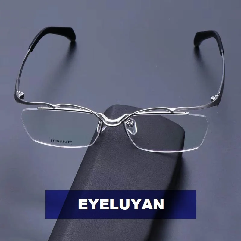 EYELUYAN мужские оптические оправы для очков с полуоправой, высококачественная титановая оправа для очков, очки для близорукости по рецепту, 185762
EYELUYAN мужские оптические оправы для очков с полуоправой, высококачественная титановая оправа для очков, очки для близорукости по рецепту, 185762