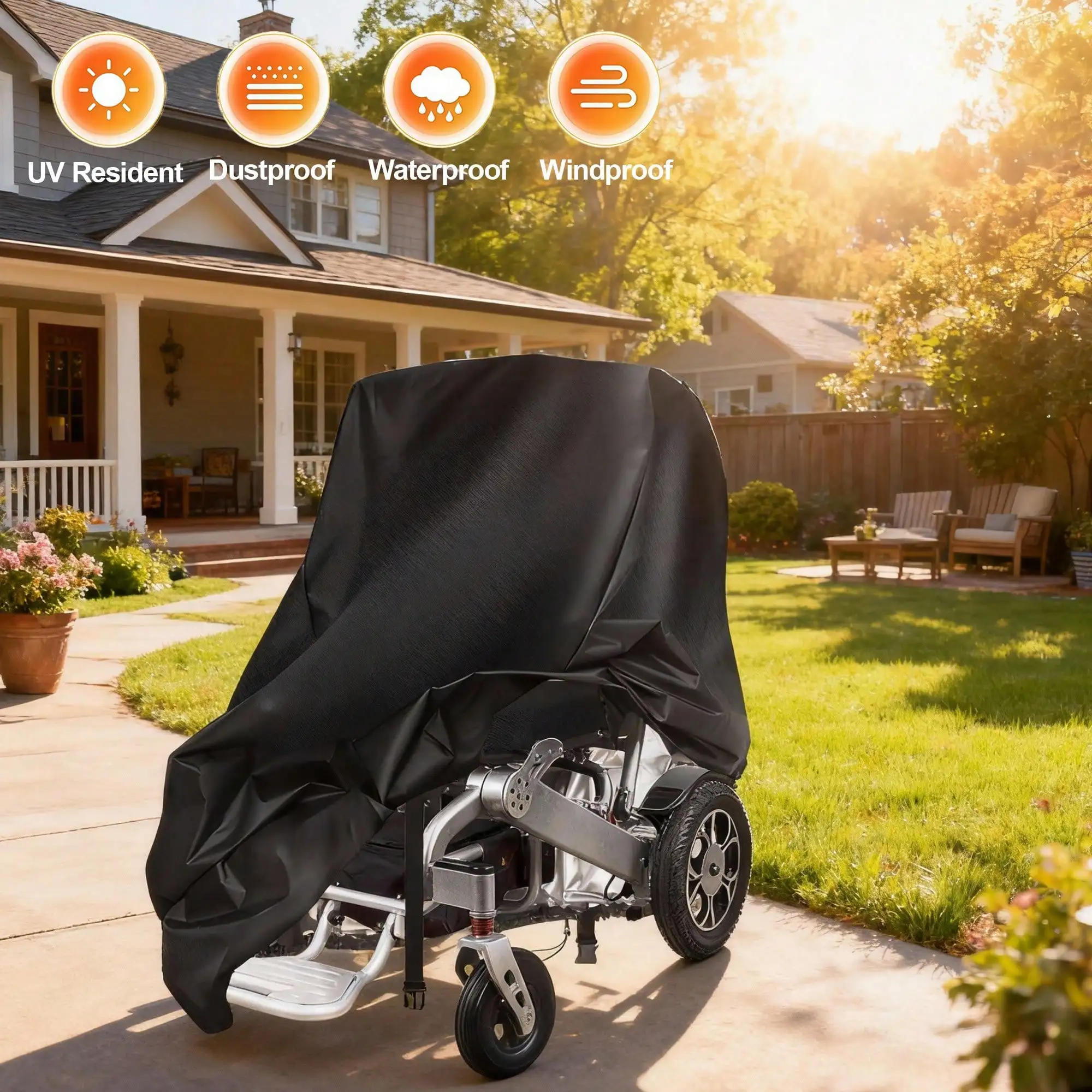 1 Heavy-Duty Electric Wheelchair Cover - All-Weather Outdoor And Indoor Electric Mobility Scooter Cover With Zipper Closure, Heavy-Duty Polyester Fabric, Wheelchair Cover, Heavy-Duty Wheelchair Cover, Heavy-Duty Outdoor Wheelchair Cover
1 Heavy-Duty Electric Wheelchair Cover - All-Weather Outdoor And Indoor Electric Mobility Scooter Cover With Zipper Closure, Heavy-Duty Polyester Fabric, Wheelchair Cover, Heavy-Duty Wheelchair Cover, Heavy-Duty Outdoor Wheelchair Cover