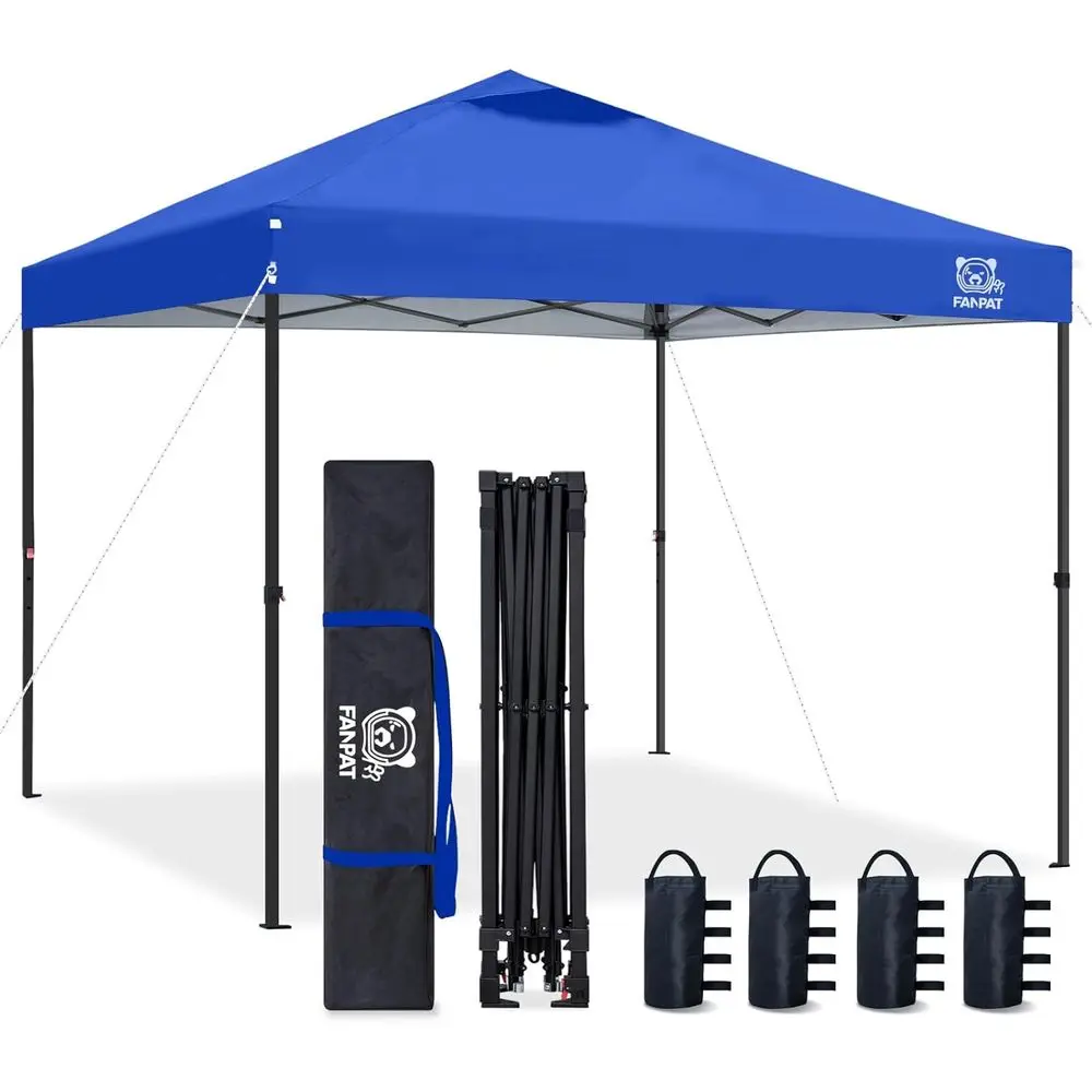 10x10 Silver-Coated Top Tent, 1-Person Setup, Heavy-Duty Portable Shelter with Carry Bag, 8 Stakes & 4 Weights (Blue)
10x10 Silver-Coated Top Tent, 1-Person Setup, Heavy-Duty Portable Shelter with Carry Bag, 8 Stakes & 4 Weights (Blue)