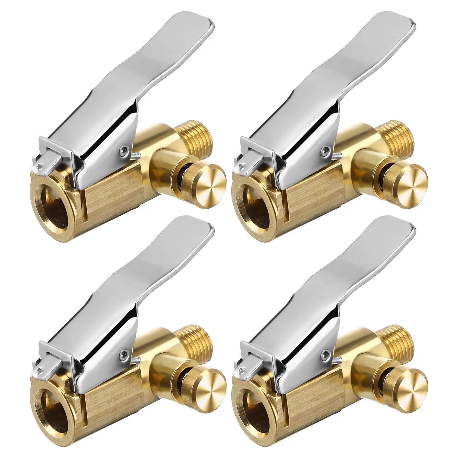 4Pcs Quick Connect Locking Tire Chuck Adapter with Pressure Release Button for Car Bike Motorcycle Sports Equipment Air
4Pcs Quick Connect Locking Tire Chuck Adapter with Pressure Release Button for Car Bike Motorcycle Sports Equipment Air