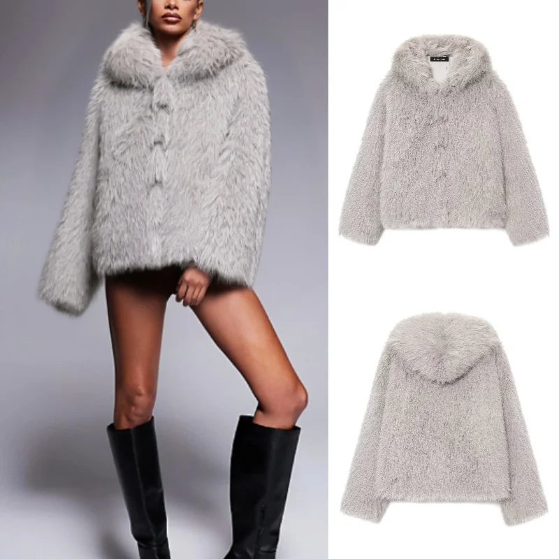 Fall/Winter 2025 Elegant Unique Faux Fur Hooded Jacket Fashionable And Stylish Designer Clothing for Women
Fall/Winter 2025 Elegant Unique Faux Fur Hooded Jacket Fashionable And Stylish Designer Clothing for Women
