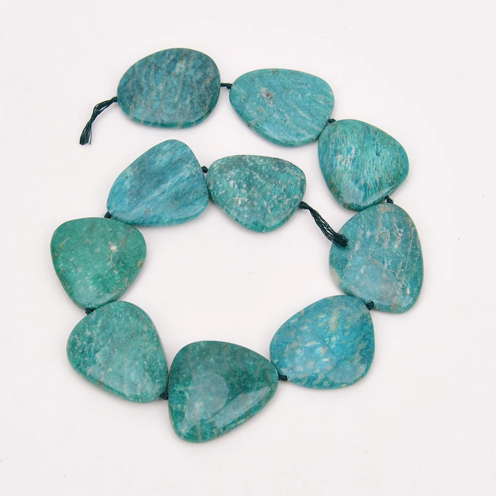 Natural Green Soviet Amazonite Triangle Big Slice Stone Loose Beads 15.5" Real Stone Necklace Jewelry Making DIY
Natural Green Soviet Amazonite Triangle Big Slice Stone Loose Beads 15.5" Real Stone Necklace Jewelry Making DIY