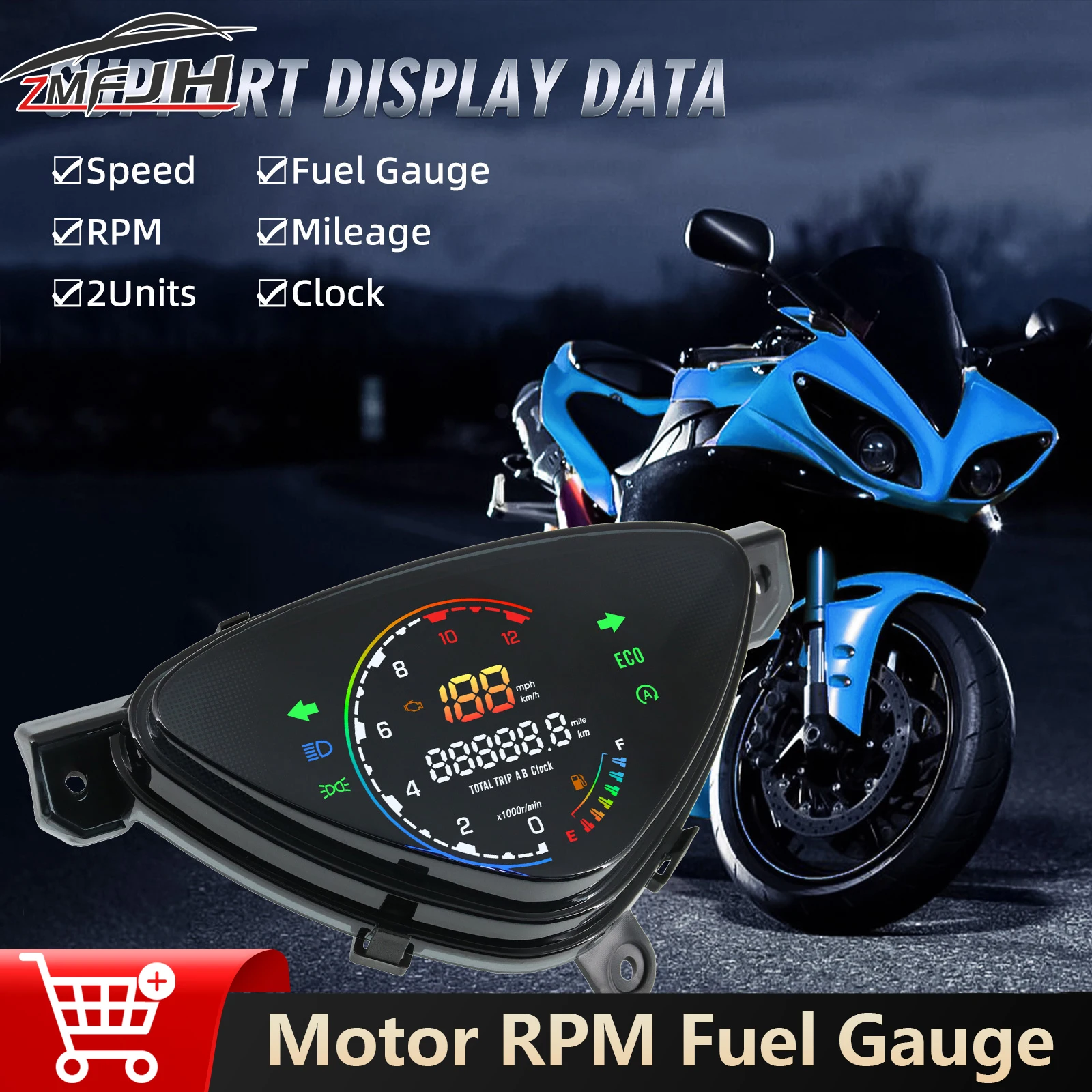 For YAMAHA Mio110 Motorcycle Speedometer Fuel Level Gauge RPM Tachometer High Beam Clock Digital Speed Meter LCD Dashboard
For YAMAHA Mio110 Motorcycle Speedometer Fuel Level Gauge RPM Tachometer High Beam Clock Digital Speed Meter LCD Dashboard
