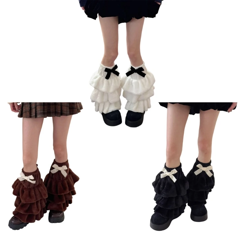 Fuzzy Boot Covers for Women Thick Warm Tiered Ruffle Plush Bowknot Leg Warmers
Fuzzy Boot Covers for Women Thick Warm Tiered Ruffle Plush Bowknot Leg Warmers