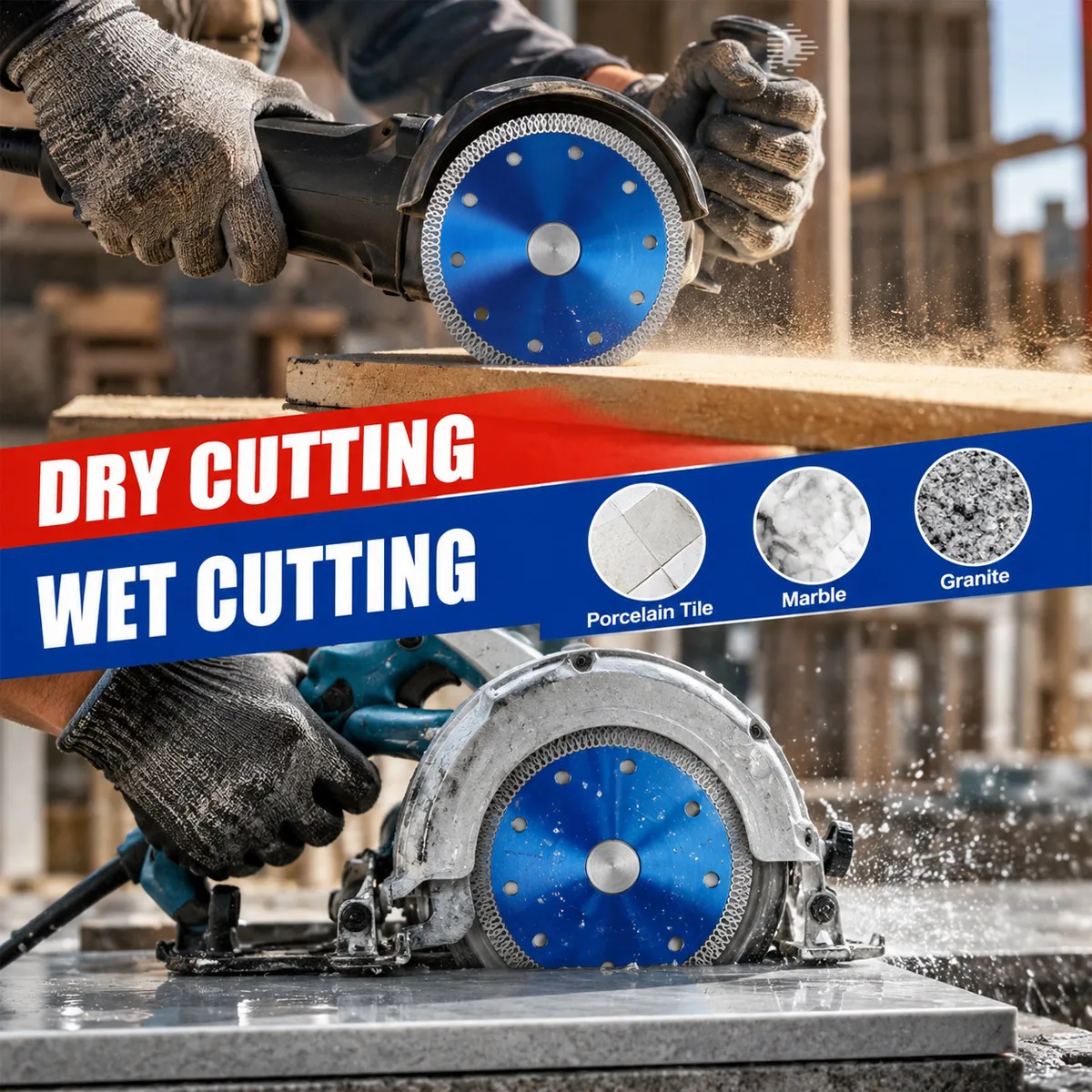 105/115/125mm Turbo Diamond Saw Blade, Angle Grinder Cutting Disc for Granite, Marble, Porcelain Tile & Ceramic Stone Cutting
105/115/125mm Turbo Diamond Saw Blade, Angle Grinder Cutting Disc for Granite, Marble, Porcelain Tile & Ceramic Stone Cutting