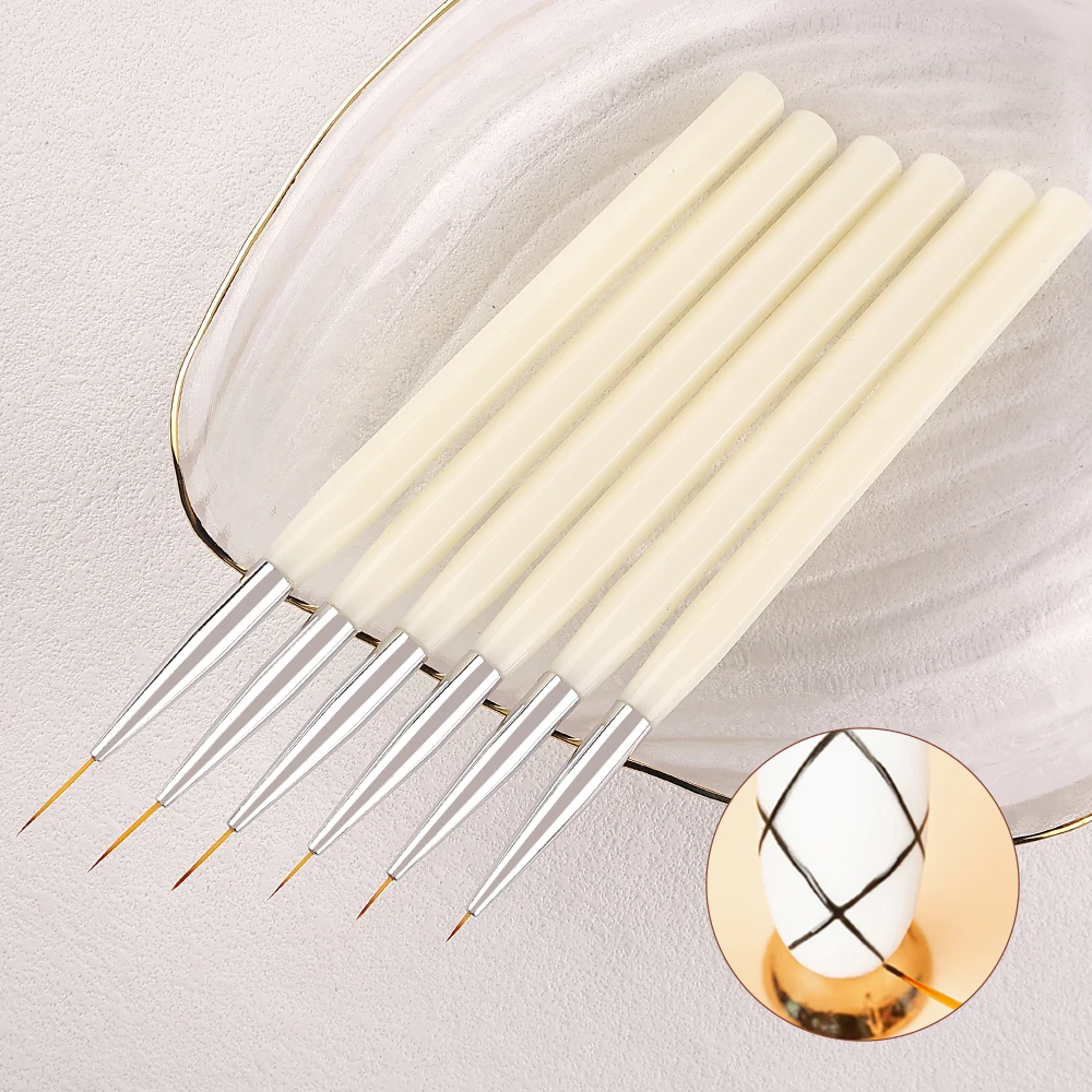 Sweet-Z 5/7/9/11/13/15MM Thin Nail Liner Nail Brush White Handle Metal Rod Drawing Lines Stripe Painting Flower Nail Art Brush
Sweet-Z 5/7/9/11/13/15MM Thin Nail Liner Nail Brush White Handle Metal Rod Drawing Lines Stripe Painting Flower Nail Art Brush