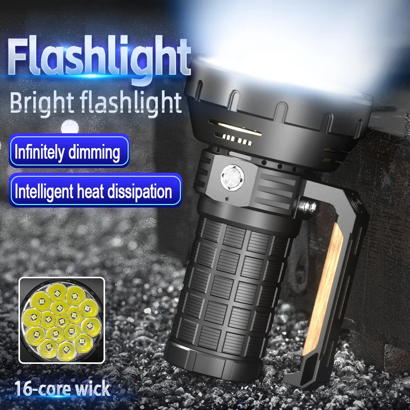 Super Bright Portable Lanterns Rechargeable Torchlight 58000 Lumens Waterproof Adventures Spotlight Flashlight Long Beam 1617M
Super Bright Portable Lanterns Rechargeable Torchlight 58000 Lumens Waterproof Adventures Spotlight Flashlight Long Beam 1617M