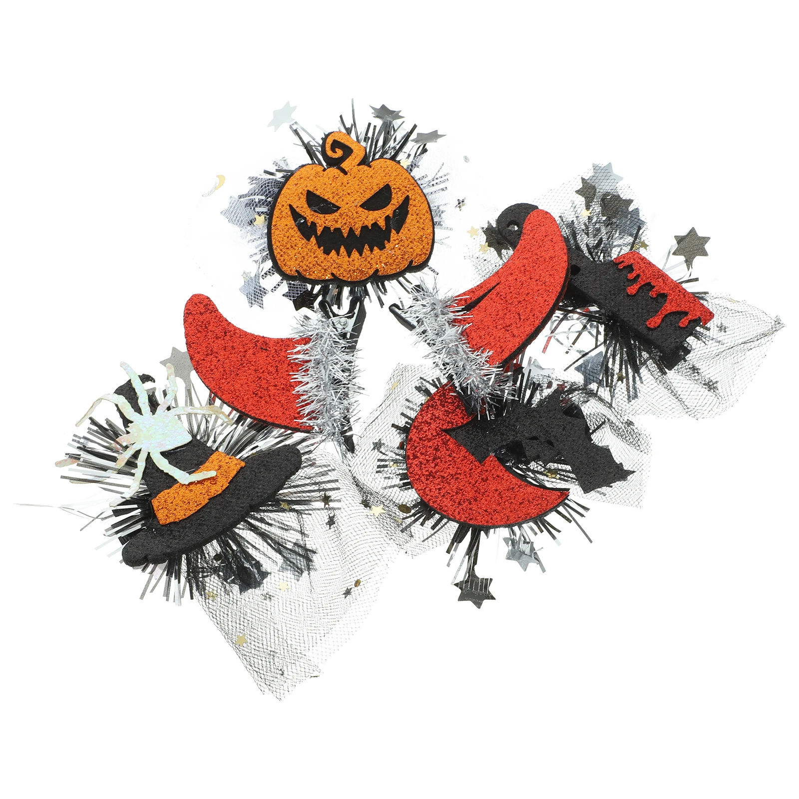 6 Pcs Hair Clips For Teens Hair Clips Spider Witch Hat Horns Yellow Pumpkin Women Teens Cosplay Accessories
6 Pcs Hair Clips For Teens Hair Clips Spider Witch Hat Horns Yellow Pumpkin Women Teens Cosplay Accessories