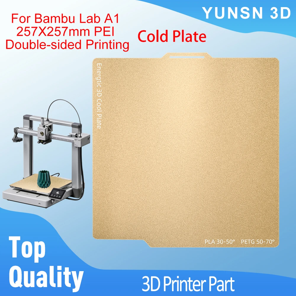 Cold Printing Build Plate Bed PEI For Bambu Lab A1 Spring Steel Sheet Double-Sided Print Strong Adhesion 3D Printer Accessories
Cold Printing Build Plate Bed PEI For Bambu Lab A1 Spring Steel Sheet Double-Sided Print Strong Adhesion 3D Printer Accessories