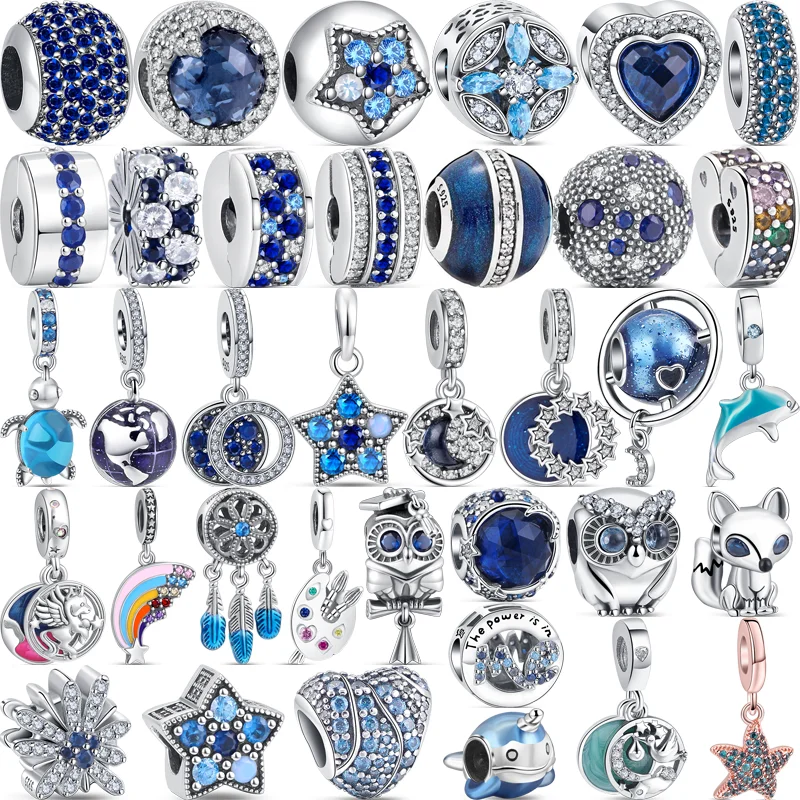 Fit Original Pandora Charms Bracelet Women DIY Fine Jewelry New 925 Sterling Silver Sky Blue Planet Heart Zircon Exquisite Beads
Fit Original Pandora Charms Bracelet Women DIY Fine Jewelry New 925 Sterling Silver Sky Blue Planet Heart Zircon Exquisite Beads