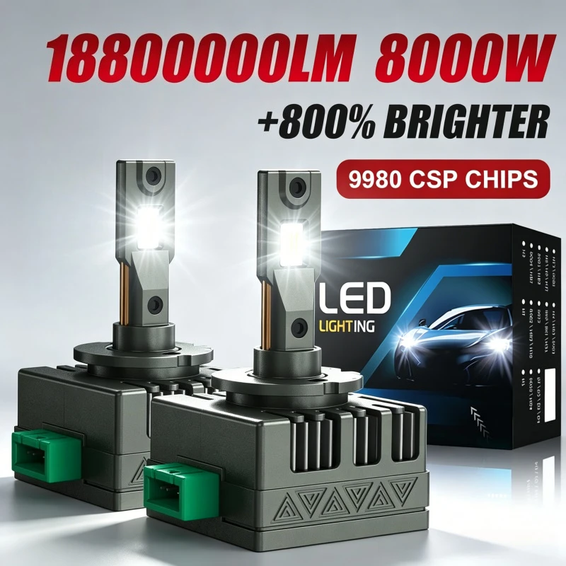 18800000LM 8000W D2S D4S LED Headlights Canbus D3S D1S 1:1 D SERIES Auto Lamp Plug&Play Turbo LED Bulb For Car 6000K White 2pcs
18800000LM 8000W D2S D4S LED Headlights Canbus D3S D1S 1:1 D SERIES Auto Lamp Plug&Play Turbo LED Bulb For Car 6000K White 2pcs
