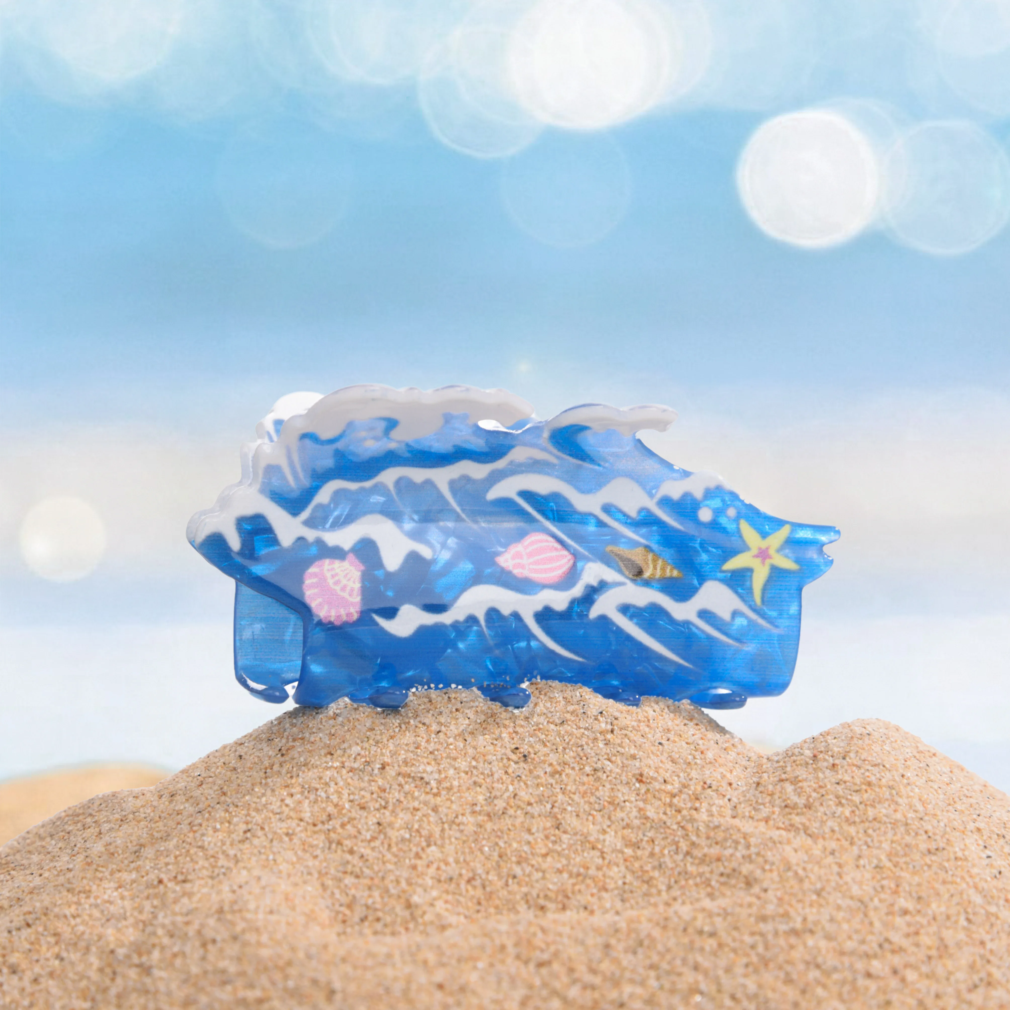 DuoShang 9CM Sea Wave Acrylic Hair Claw Beach Ocean Series Claw Clips Summer Trendy Hair Clips for Women Girls Hair Accessories
DuoShang 9CM Sea Wave Acrylic Hair Claw Beach Ocean Series Claw Clips Summer Trendy Hair Clips for Women Girls Hair Accessories