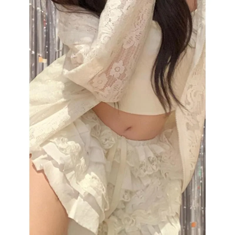 Thin Lace Hooded Cardigan Women's Summer Fashion Set Lightweight Open-Shirt Style Casual Work Uniform School Uniform Alternative
Thin Lace Hooded Cardigan Women's Summer Fashion Set Lightweight Open-Shirt Style Casual Work Uniform School Uniform Alternative