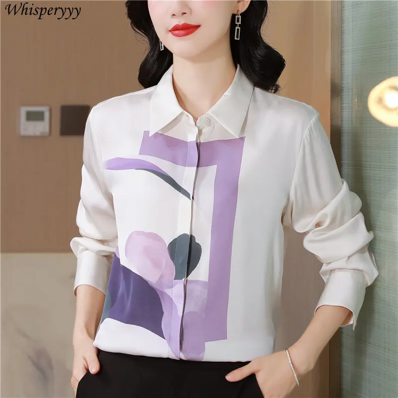 Printed Shirt Women Long Sleeve Tops Spring Clothing New Temperament Single-breasted Chemises Femme Lapel Blouse for Ladies
Printed Shirt Women Long Sleeve Tops Spring Clothing New Temperament Single-breasted Chemises Femme Lapel Blouse for Ladies