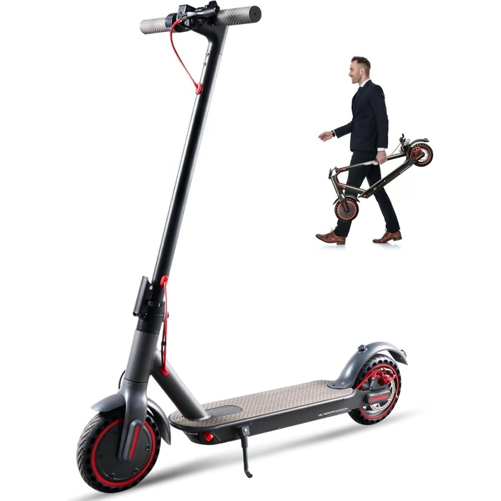 Electric Scooter for Adults- 10.4Ah Battery 350W(500W Peak) Motor, ≥19MPH & 25 Miles Long Range, 8.5'' Solid Tires Foldable
Electric Scooter for Adults- 10.4Ah Battery 350W(500W Peak) Motor, ≥19MPH & 25 Miles Long Range, 8.5'' Solid Tires Foldable