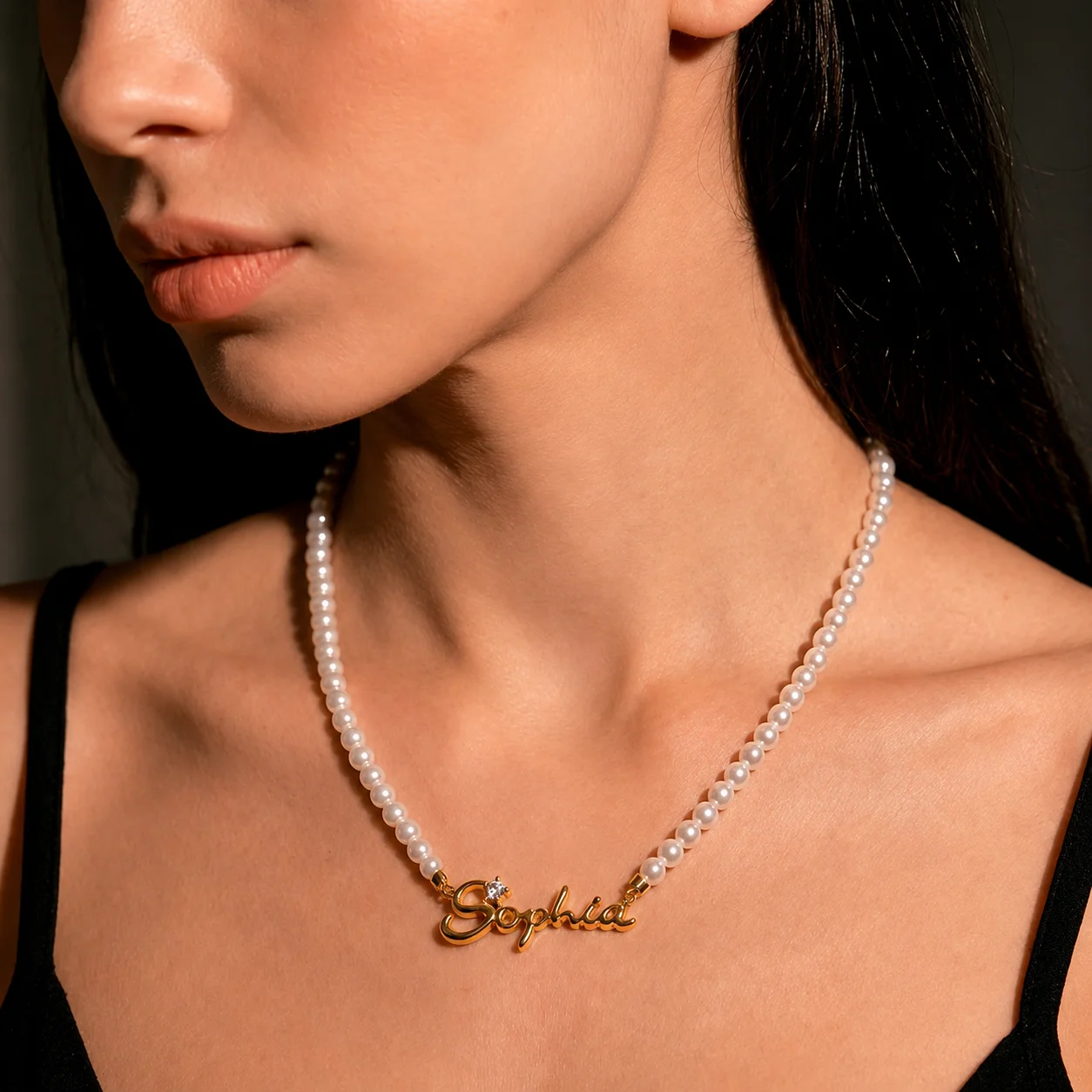 Personalized Pearl Beaded 3D Bubble Letters Necklace Zircon Script Pendant 18K Gold Plated Trendy Jewelry Gift for Women
Personalized Pearl Beaded 3D Bubble Letters Necklace Zircon Script Pendant 18K Gold Plated Trendy Jewelry Gift for Women