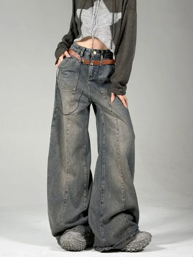 Distressed Washed Wide Leg Jeans Women American Retro Street Loose Straight-leg Pants Y2k Hip Hop Fashion High Waist Jeans
Distressed Washed Wide Leg Jeans Women American Retro Street Loose Straight-leg Pants Y2k Hip Hop Fashion High Waist Jeans
