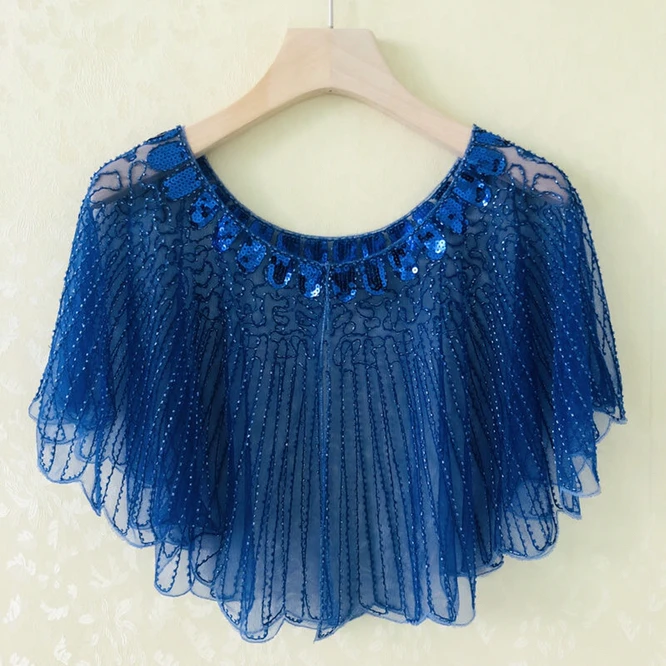 European American Shawl Sequin Small Coat Women's Waistcoat With Nail Beads Summer Wedding Dress With Girls Blue
European American Shawl Sequin Small Coat Women's Waistcoat With Nail Beads Summer Wedding Dress With Girls Blue